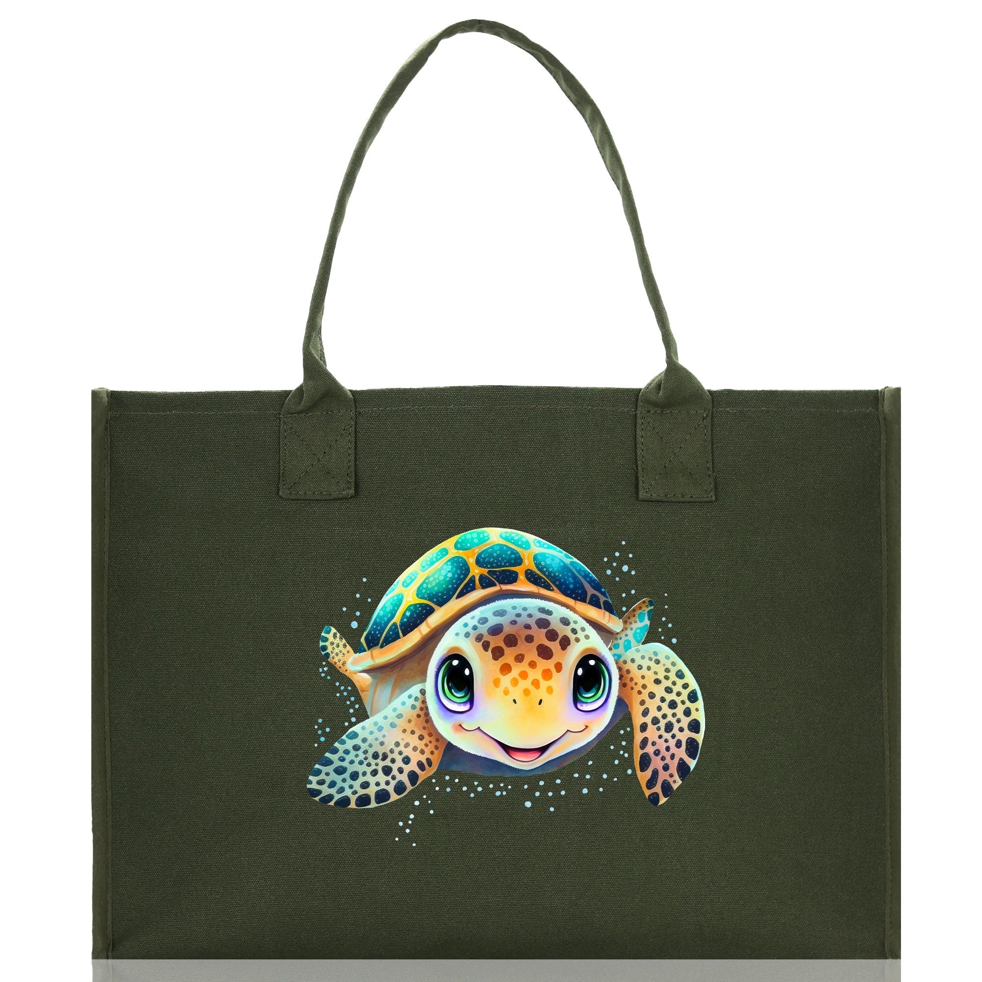 Sea Turtle Canvas Tote Bag Ocean Tote Bag Turtle Lover Tote Bag Animal Lover toTe Bag Ocean Lover Gift Tortoise Tote Bag Nature Lover Tote - Aaria Tees Aaria Tees