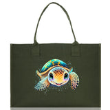 Sea Turtle Canvas Tote Bag Ocean Tote Bag Turtle Lover Tote Bag Animal Lover toTe Bag Ocean Lover Gift Tortoise Tote Bag Nature Lover Tote - Aaria Tees Aaria Tees