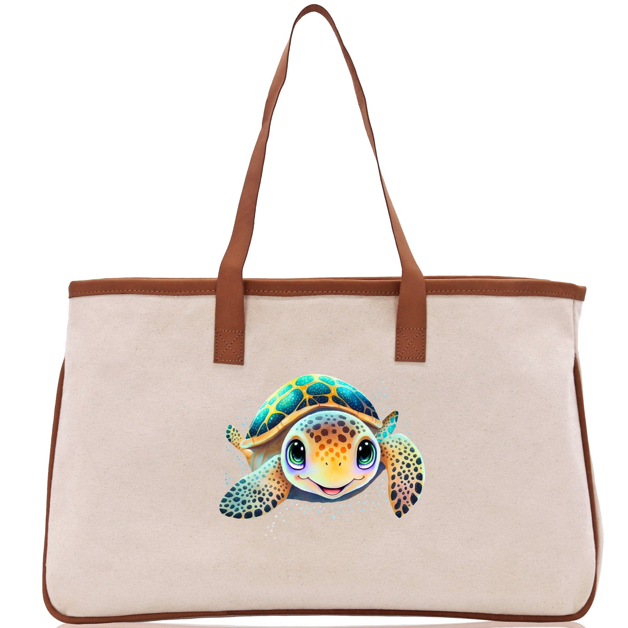 Sea Turtle Canvas Tote Bag Ocean Tote Bag Turtle Lover Tote Bag Animal Lover toTe Bag Ocean Lover Gift Tortoise Tote Bag Nature Lover Tote - Aaria Tees Aaria Tees