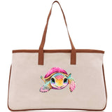 Sea Turtle Canvas Tote Bag Ocean Tote Bag Turtle Lover Tote Bag Animal Lover toTe Bag Ocean Lover Gift Tortoise Tote Bag Nature Lover Tote - Aaria Tees Aaria Tees
