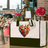 Heart Canvas Tote Bag Happy Valentines Day Gift for Her Love Tote Bag Lovers Gift Mother Day Gift Cute Valentines Gift - Aaria Tees Aaria Tees