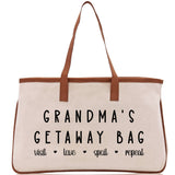 Grandma Tote Bag Grandma's Getaway Bag Grandma Nana Bag Grandma Gift Bag Shopping Bag Mothers Day Gift Live Love Spoil Bag Grandma Beach Bag - Aaria Tees Aaria Tees