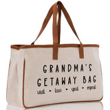 Grandma Tote Bag Grandma's Getaway Bag Grandma Nana Bag Grandma Gift Bag Shopping Bag Mothers Day Gift Live Love Spoil Bag Grandma Beach Bag - Aaria Tees Aaria Tees