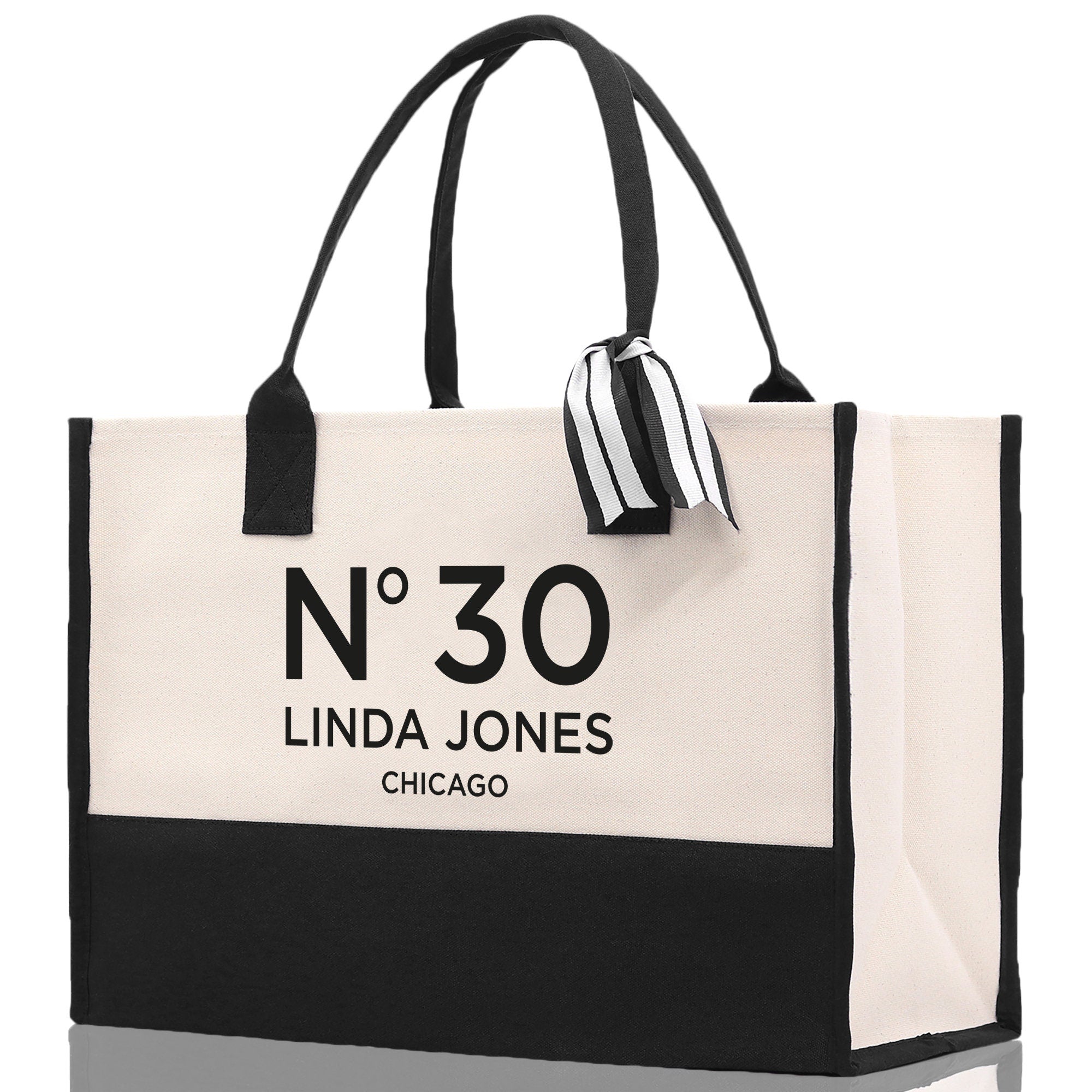 Birthday Celebration Personalized Gift Canvas Tote Bag with Name and State 40th 50th Birthday Gift Tote Bag for Her Custom Birthday Gift - Aaria Tees Aaria Tees