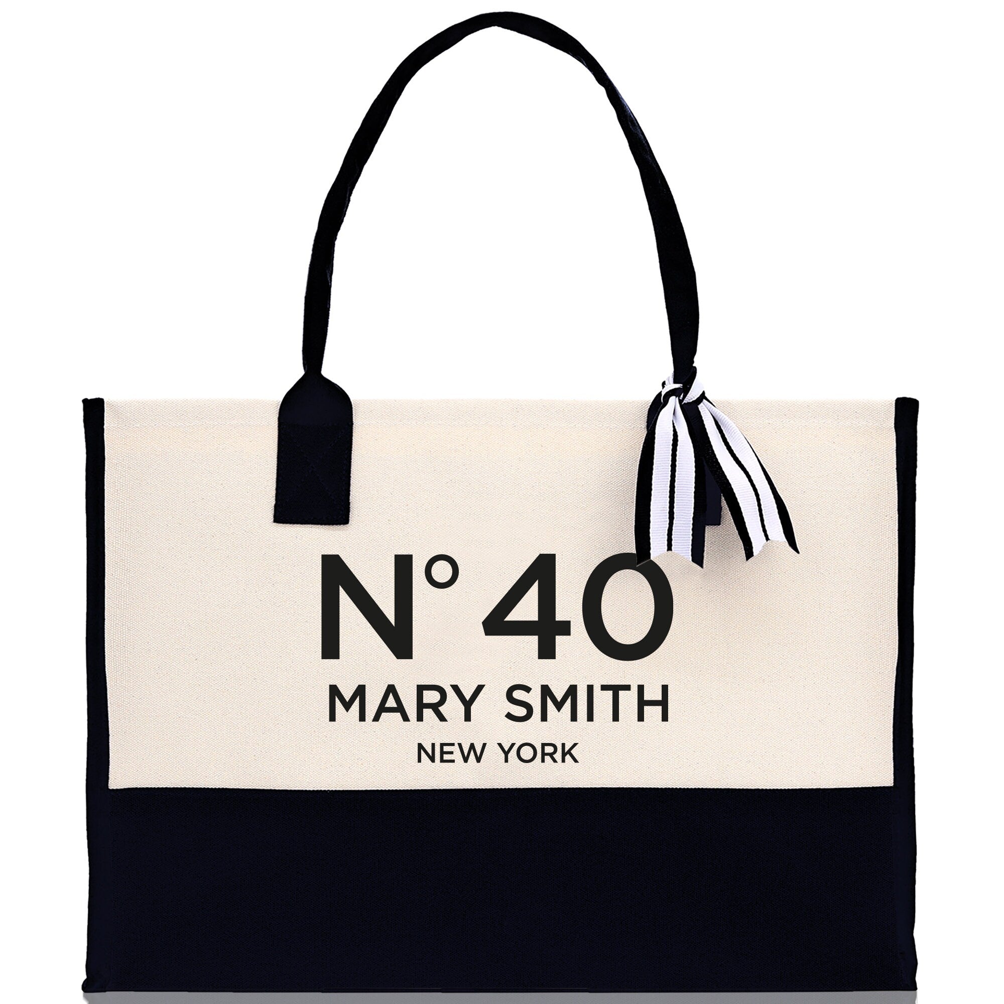 Birthday Celebration Personalized Gift Canvas Tote Bag with Name and State 40th 50th Birthday Gift Tote Bag for Her Custom Birthday Gift - Aaria Tees Aaria Tees