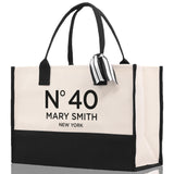 Birthday Celebration Personalized Gift Canvas Tote Bag with Name and State 40th 50th Birthday Gift Tote Bag for Her Custom Birthday Gift - Aaria Tees Aaria Tees