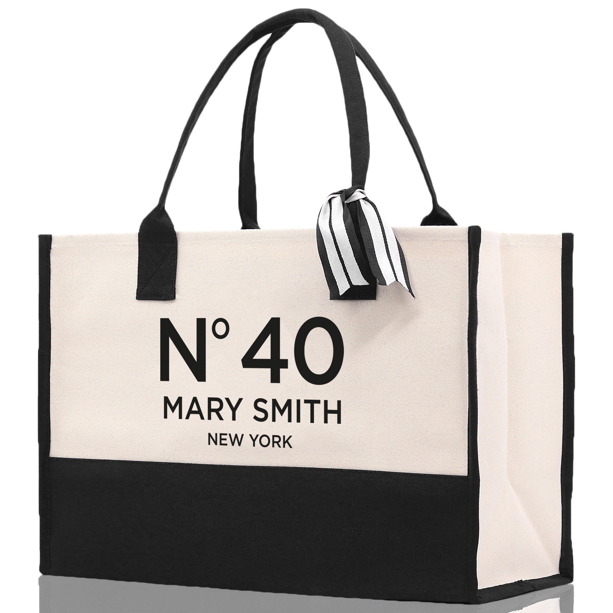 Birthday Celebration Personalized Gift Canvas Tote Bag with Name and State 40th 50th Birthday Gift Tote Bag for Her Custom Birthday Gift - Aaria Tees Aaria Tees