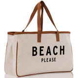 Beach Please Tote Bag - Large Chic Tote Bag - Gift for Her - Girls Weekend Tote - Weekender Bag - Weekend Tote - Beach Tote Bag - Aaria Tees Aaria Tees