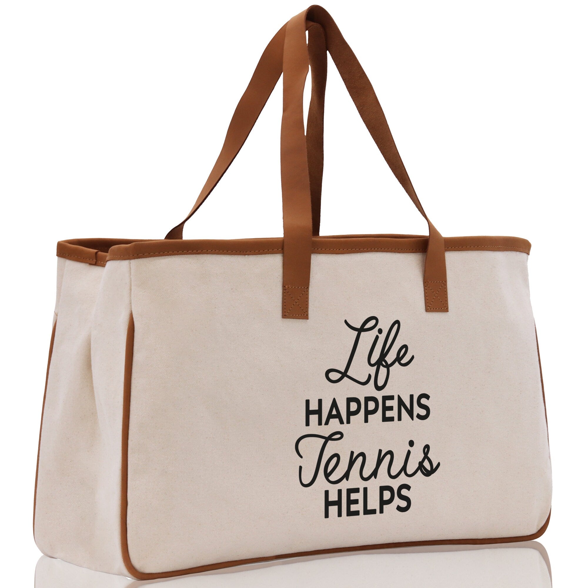 Tennis Tote Bag Custom Tennis Tote Bag Tennis Sport Gift for Her Personalized Tennis Bag Tennis Love Bag Tennis Coach Gift Canvas Tote Bag - Aaria Tees Aaria Tees