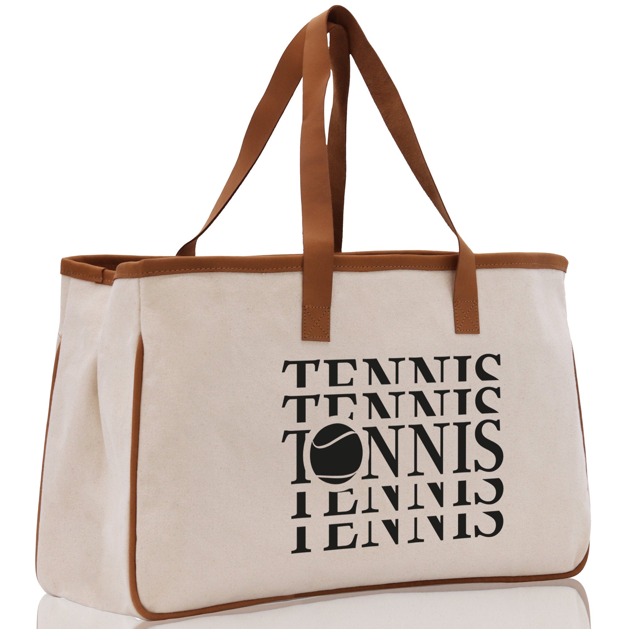 Tennis Tote Bag Custom Tennis Tote Bag Tennis Sport Gift for Her Personalized Tennis Bag Tennis Love Bag Tennis Coach Gift Canvas Tote Bag - Aaria Tees Aaria Tees