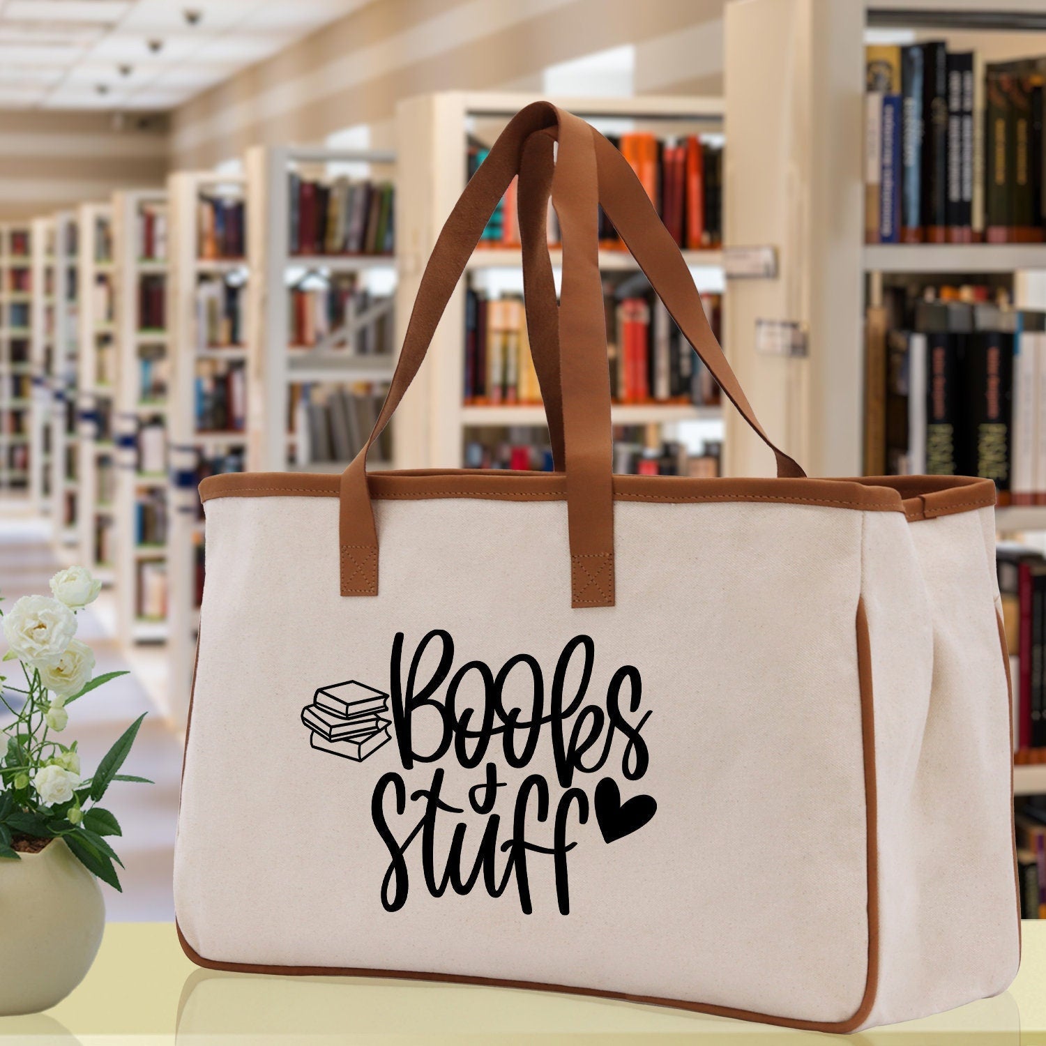 Books Stuff Tote Bag Bookworm Gift Book Quotes Party Gift Book Lover Tote Book Canvas Tote Bag Birthday Gift Library Bag Grocery Bag - Aaria Tees Aaria Tees