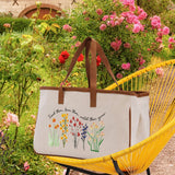 Teacher Floral Tote Bag Teacher Wildflower Graphic Tote Teacher Life Tote Bag Teacher Flower Bag Gift for Teacher Wildflower Book Bag - Aaria Tees Aaria Tees