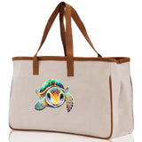 Sea Turtle Canvas Tote Bag Ocean Tote Bag Turtle Lover Tote Bag Animal Lover toTe Bag Ocean Lover Gift Tortoise Tote Bag Nature Lover Tote - Aaria Tees Aaria Tees