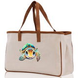 Sea Turtle Canvas Tote Bag Ocean Tote Bag Turtle Lover Tote Bag Animal Lover toTe Bag Ocean Lover Gift Tortoise Tote Bag Nature Lover Tote - Aaria Tees Aaria Tees