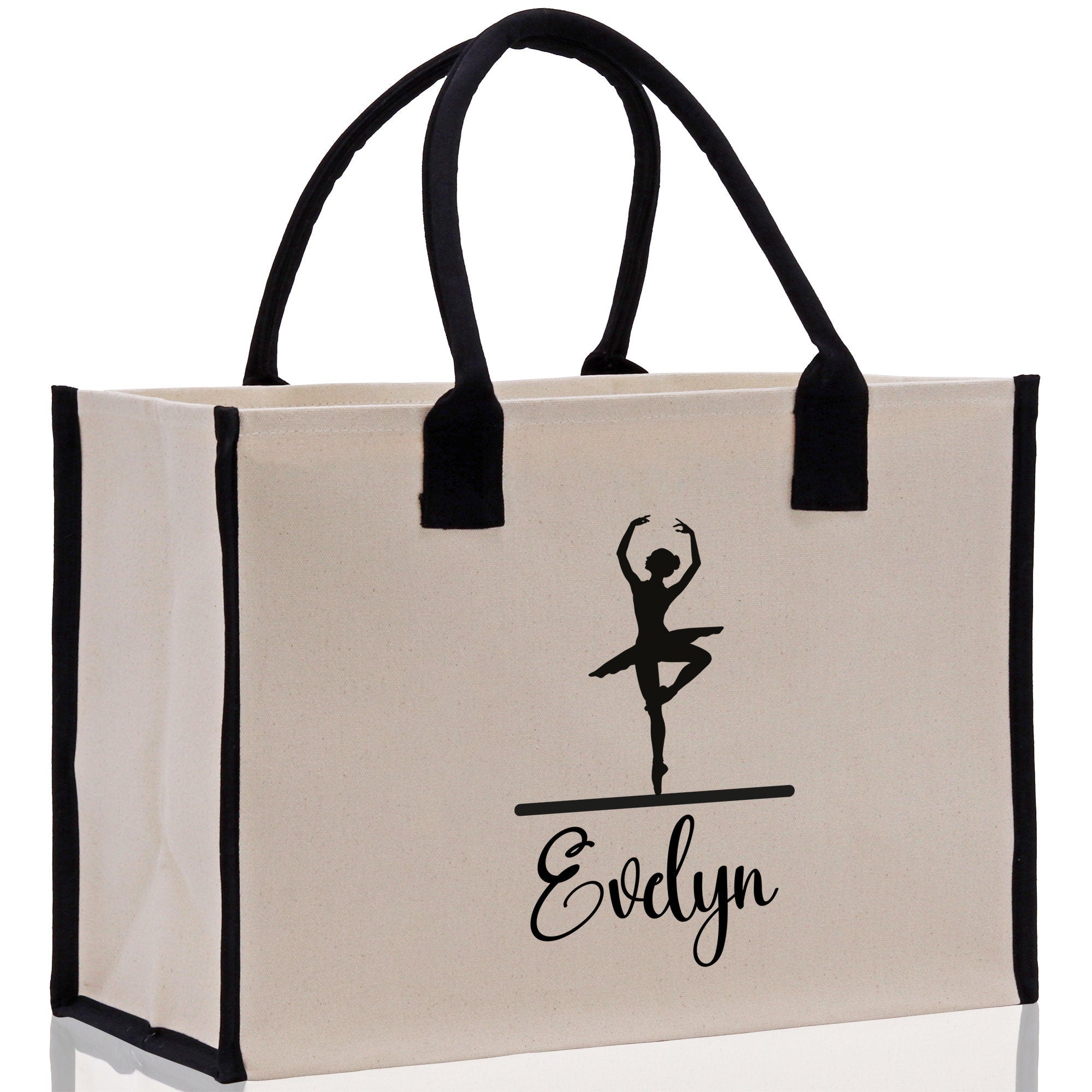 Dance Personalized Tote Bag Ballet Bag Gymnastic Bag Ballerina Bag Dancer Gift Dance Teacher Gift Dance Student Bag Custom for Women Girls - Aaria Tees Aaria Tees