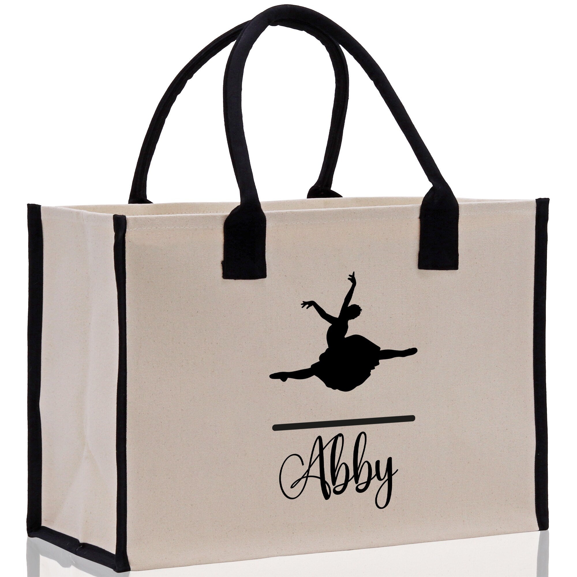 Dance Personalized Tote Bag Ballet Bag Gymnastic Bag Ballerina Bag Dancer Gift Dance Teacher Gift Dance Student Bag Custom for Women Girls - Aaria Tees Aaria Tees