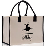 Dance Personalized Tote Bag Ballet Bag Gymnastic Bag Ballerina Bag Dancer Gift Dance Teacher Gift Dance Student Bag Custom for Women Girls - Aaria Tees Aaria Tees