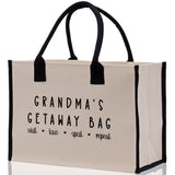 Grandma Tote Bag Grandma's Getaway Bag Grandma Nana Bag Grandma Gift Bag Shopping Bag Mothers Day Gift Live Love Spoil Bag Grandma Beach Bag - Aaria Tees Aaria Tees