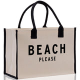 Beach Please Tote Bag - Large Chic Tote Bag - Gift for Her - Girls Weekend Tote - Weekender Bag - Weekend Tote - Beach Tote Bag - Aaria Tees Aaria Tees