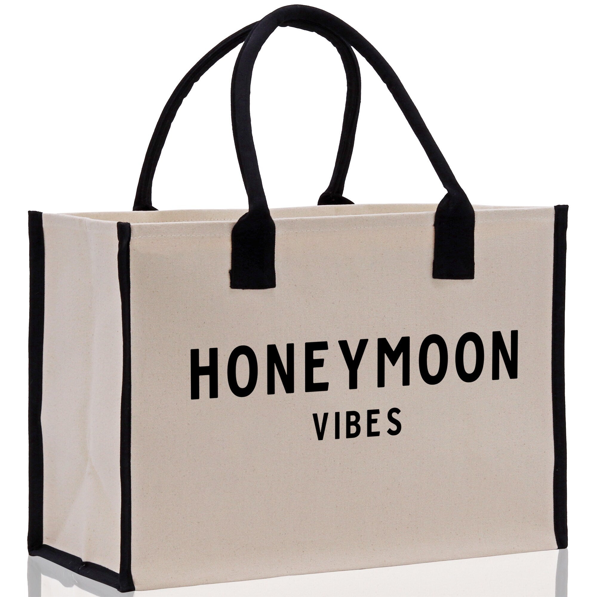 Honeymoon Vibes Beach Tote Bag - Large Chic Tote Bag - Gift for Her - Weekender Bag - Honeymooners Honeymoon Gifts Bridal Gift Newlyweds - Aaria Tees Aaria Tees