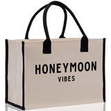 Honeymoon Vibes Beach Tote Bag - Large Chic Tote Bag - Gift for Her - Weekender Bag - Honeymooners Honeymoon Gifts Bridal Gift Newlyweds - Aaria Tees Aaria Tees