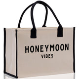 Honeymoon Vibes Beach Tote Bag - Large Chic Tote Bag - Gift for Her - Weekender Bag - Honeymooners Honeymoon Gifts Bridal Gift Newlyweds - Aaria Tees Aaria Tees