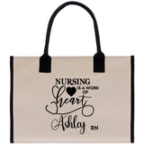 Nurse Personalized Tote Bag Nurse Gift Registered Nurse Tote RN Tote RN Gift Future Nurse Gift Nursing Student Gift Nurse Graduation Gift - Aaria Tees Aaria Tees