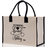 Nurse Personalized Tote Bag Nurse Gift Registered Nurse Tote RN Tote RN Gift Future Nurse Gift Nursing Student Gift Nurse Graduation Gift - Aaria Tees Aaria Tees