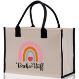 Teacher Stuff Tote Bag Teacher Bag Teacher Gift Teacher Retirement Gift Best Teacher Gifts Teacher Appreciation Gift Teacher Strong Tote Bag - Aaria Tees Aaria Tees