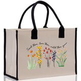 Teacher Floral Tote Bag Teacher Wildflower Graphic Tote Teacher Life Tote Bag Teacher Flower Bag Gift for Teacher Wildflower Book Bag - Aaria Tees Aaria Tees