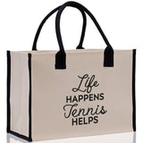 Tennis Tote Bag Custom Tennis Tote Bag Tennis Sport Gift for Her Personalized Tennis Bag Tennis Love Bag Tennis Coach Gift Canvas Tote Bag - Aaria Tees Aaria Tees