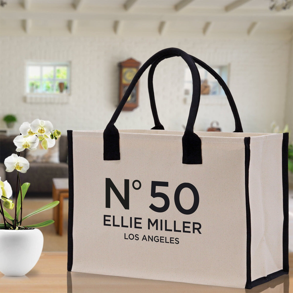 Birthday Celebration Personalized Gift Canvas Tote Bag with Name and State 40th 50th Birthday Gift Tote Bag for Her Custom Birthday Gift - Aaria Tees