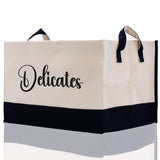 Personalized Canvas Storage Tote Bag Nursery Storage Towel Storage Kids Toy Storage Cloth Storage Storage Bin Storage Tubs Mudroom Storage - Aaria Tees Aaria Tees