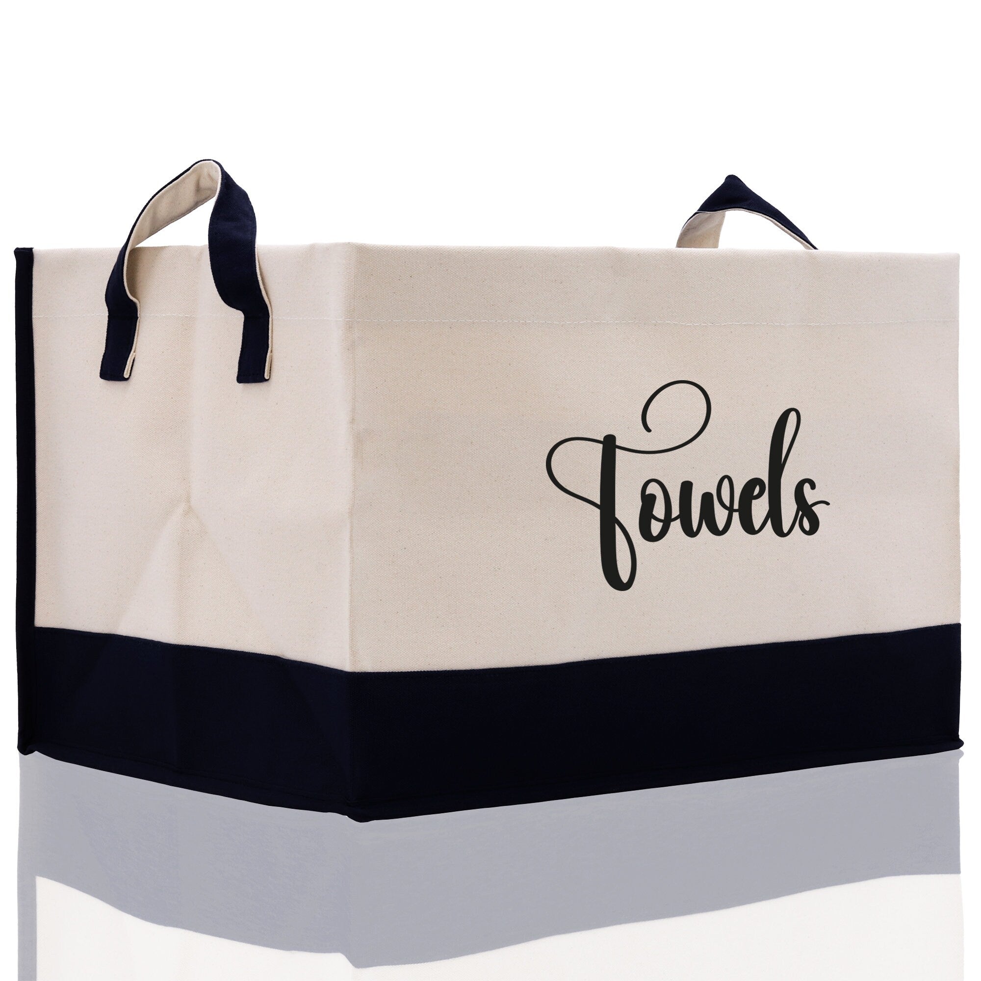 Personalized Canvas Storage Tote Bag Nursery Storage Towel Storage Kids Toy Storage Cloth Storage Storage Bin Storage Tubs Mudroom Storage - Aaria Tees Aaria Tees