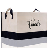 Personalized Canvas Storage Tote Bag Nursery Storage Towel Storage Kids Toy Storage Cloth Storage Storage Bin Storage Tubs Mudroom Storage - Aaria Tees Aaria Tees