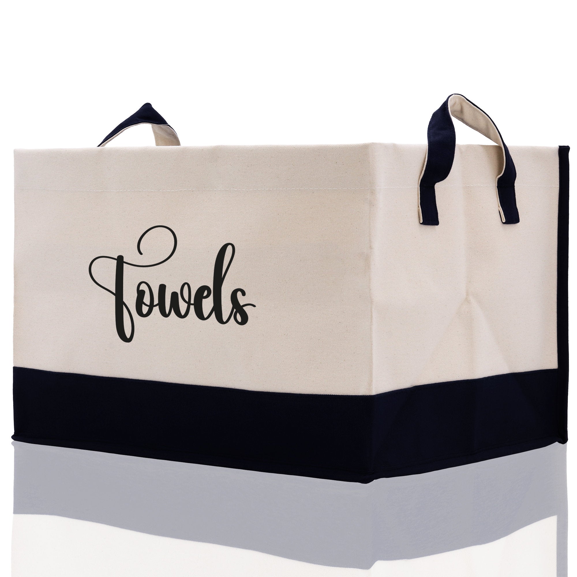Personalized Canvas Storage Tote Bag Nursery Storage Towel Storage Kids Toy Storage Cloth Storage Storage Bin Storage Tubs Mudroom Storage - Aaria Tees Aaria Tees