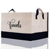 Personalized Canvas Storage Tote Bag Nursery Storage Towel Storage Kids Toy Storage Cloth Storage Storage Bin Storage Tubs Mudroom Storage - Aaria Tees Aaria Tees