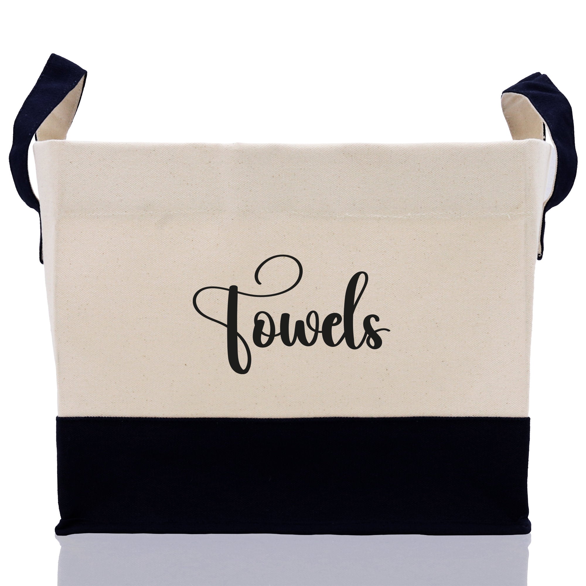 Personalized Canvas Storage Tote Bag Nursery Storage Towel Storage Kids Toy Storage Cloth Storage Storage Bin Storage Tubs Mudroom Storage - Aaria Tees Aaria Tees