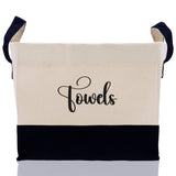Personalized Canvas Storage Tote Bag Nursery Storage Towel Storage Kids Toy Storage Cloth Storage Storage Bin Storage Tubs Mudroom Storage - Aaria Tees Aaria Tees
