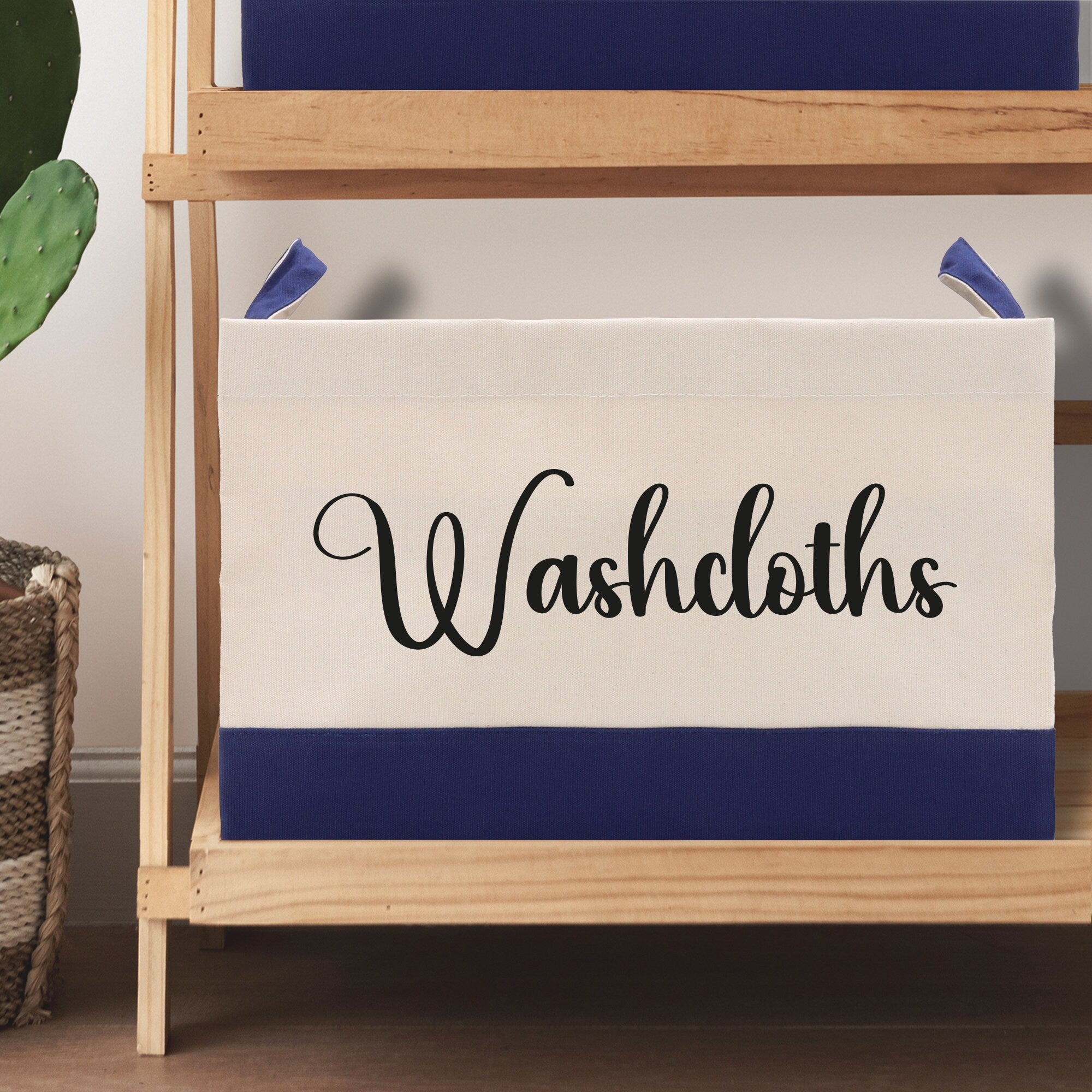 Personalized Canvas Storage Tote Bag Nursery Storage Towel Storage Kids Toy Storage Cloth Storage Storage Bin Storage Tubs Mudroom Storage - Aaria Tees Aaria Tees