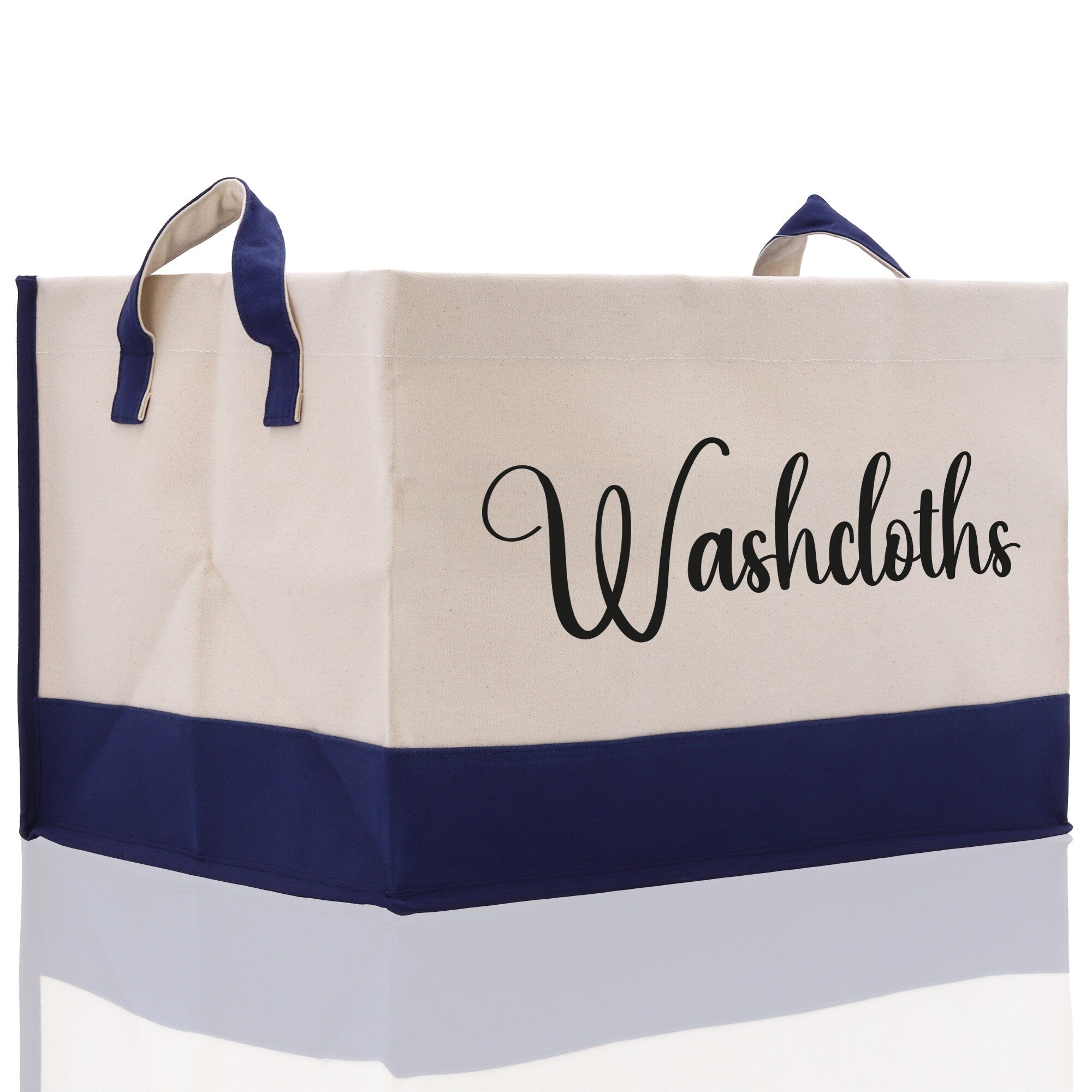Personalized Canvas Storage Tote Bag Nursery Storage Towel Storage Kids Toy Storage Cloth Storage Storage Bin Storage Tubs Mudroom Storage - Aaria Tees Aaria Tees