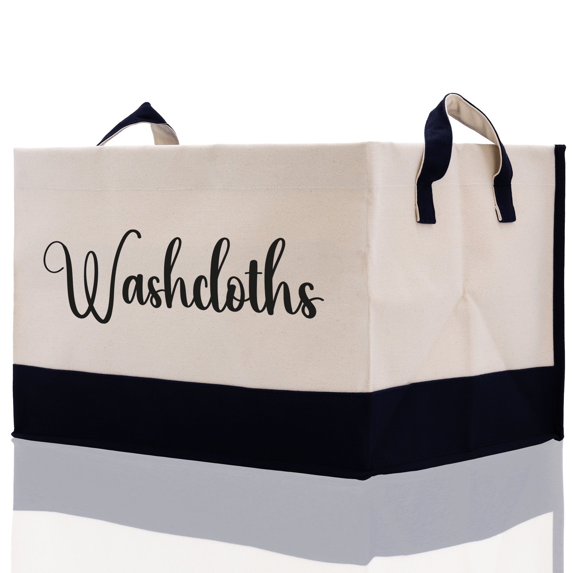 Personalized Canvas Storage Tote Bag Nursery Storage Towel Storage Kids Toy Storage Cloth Storage Storage Bin Storage Tubs Mudroom Storage - Aaria Tees Aaria Tees