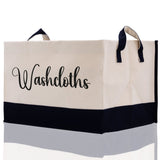 Personalized Canvas Storage Tote Bag Nursery Storage Towel Storage Kids Toy Storage Cloth Storage Storage Bin Storage Tubs Mudroom Storage - Aaria Tees Aaria Tees