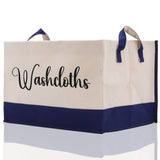 Personalized Canvas Storage Tote Bag Nursery Storage Towel Storage Kids Toy Storage Cloth Storage Storage Bin Storage Tubs Mudroom Storage - Aaria Tees Aaria Tees