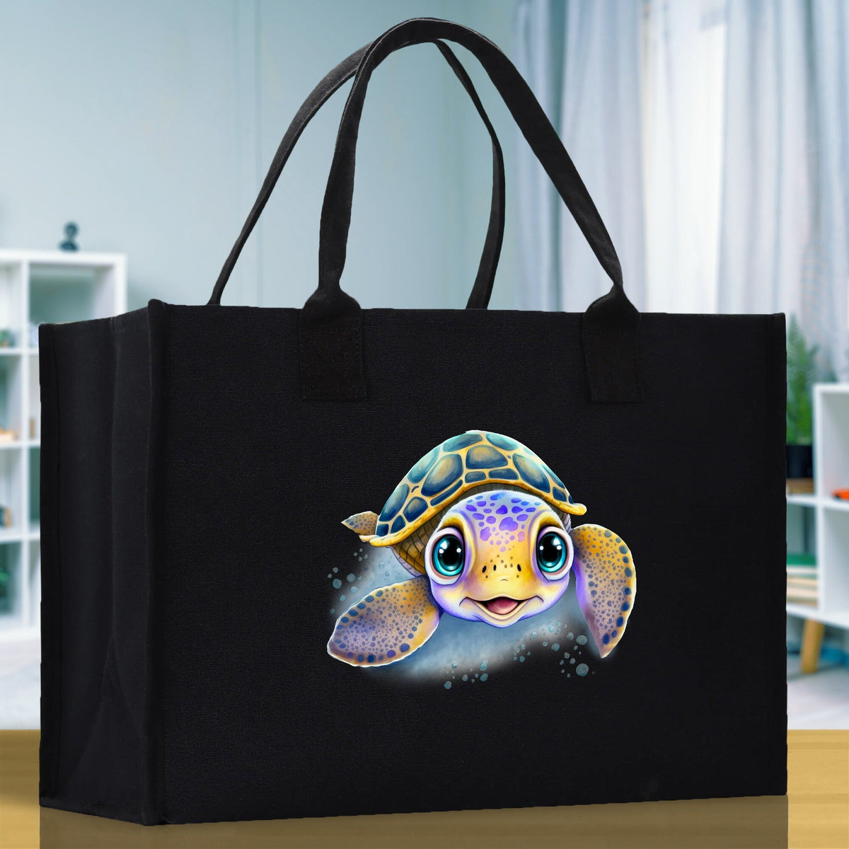 Sea Turtle Canvas Tote Bag Ocean Tote Bag Turtle Lover Tote Bag Animal Lover toTe Bag Ocean Lover Gift Tortoise Tote Bag Nature Lover Tote - Aaria Tees