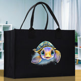 Sea Turtle Canvas Tote Bag Ocean Tote Bag Turtle Lover Tote Bag Animal Lover toTe Bag Ocean Lover Gift Tortoise Tote Bag Nature Lover Tote - Aaria Tees Aaria Tees