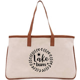 Lake Bum Cotton Canvas Chic Tote Bag Lake Lover Gift Tote Bag Laker Tote Outdoor Tote Weekender Tote Camper Tote Multipurpose Tote - Aaria Tees Aaria Tees