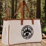 Summer Camp Time To Travel Cotton Canvas Chic Tote Bag Camping Tote Camping Lover Gift Tote Bag Outdoor Tote Weekender Tote Camper Tote - Aaria Tees Aaria Tees