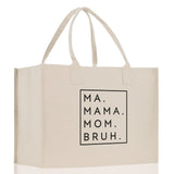 Ma Mama Mom Bruh Canvas Tote Bag Mama Tote Mom Stuff Bag Mommy Bag Dog Mom Gift Dog Mom Bag Mom Shopping Bag New Mom Gift Best Mom Ever Bag - Aaria Tees Aaria Tees