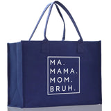 Ma Mama Mom Bruh Canvas Tote Bag Mama Tote Mom Stuff Bag Mommy Bag Dog Mom Gift Dog Mom Bag Mom Shopping Bag New Mom Gift Best Mom Ever Bag - Aaria Tees Aaria Tees